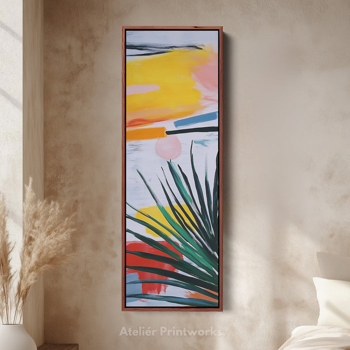 Vertical Wall Art Abstract Sunset - V0028