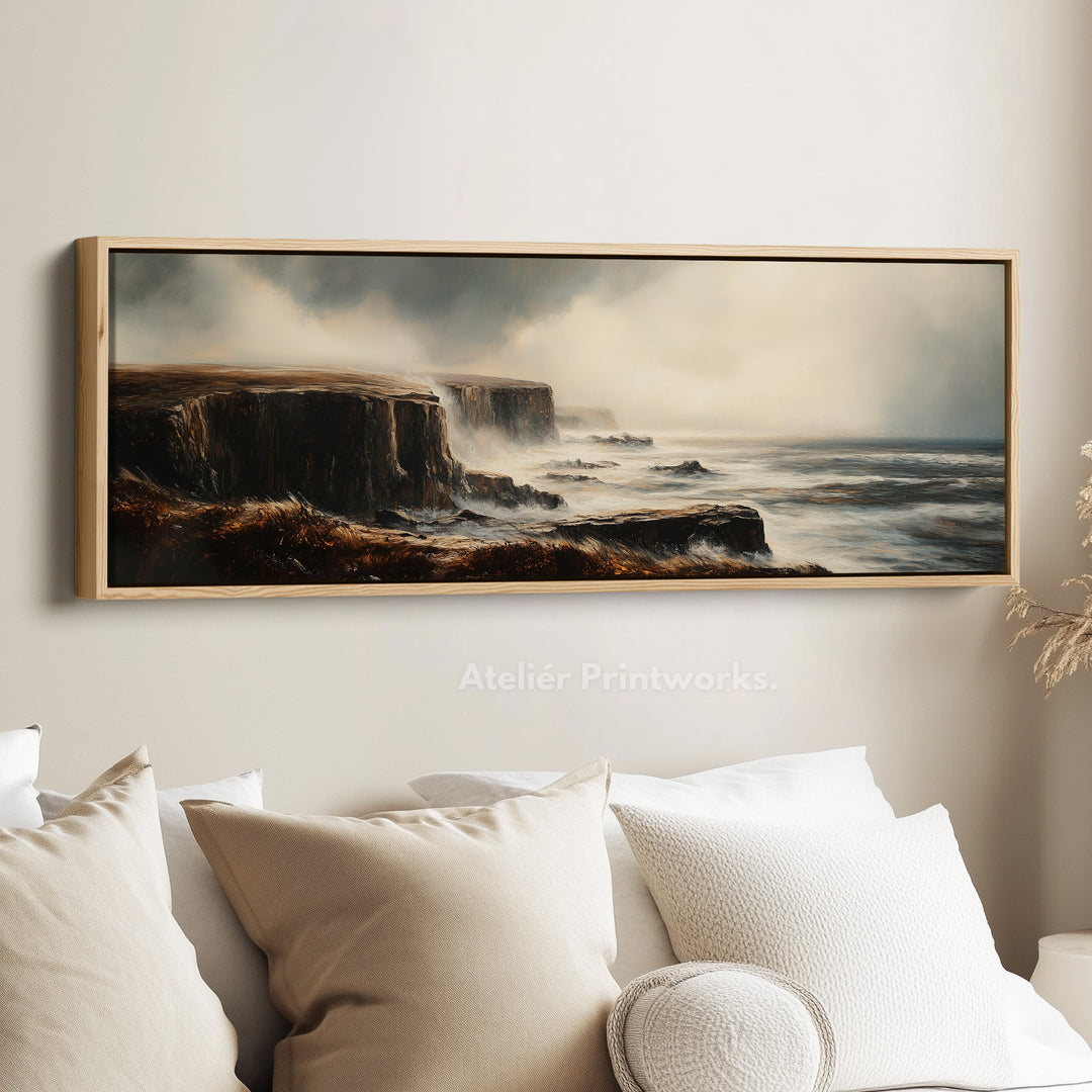 Rugged Ocean Large Long Canvas Horizontal Wall Art