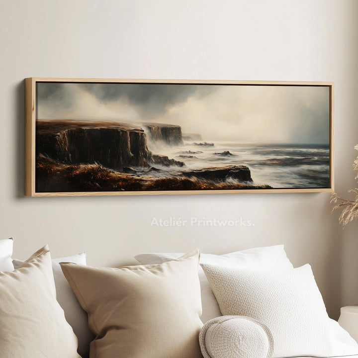 Rugged Ocean Large Long Canvas Horizontal Wall Art