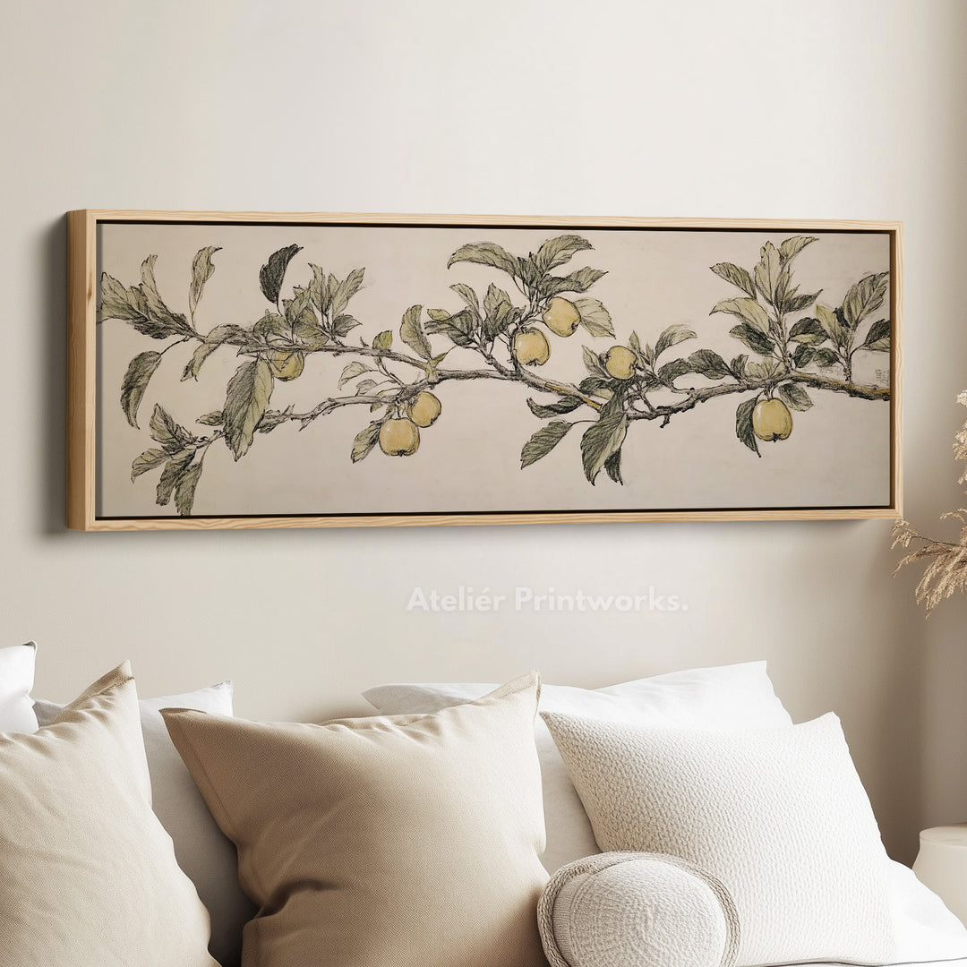 Appelboom Boven Bed Decor Geïnlijst Canvas Wanddecoratie