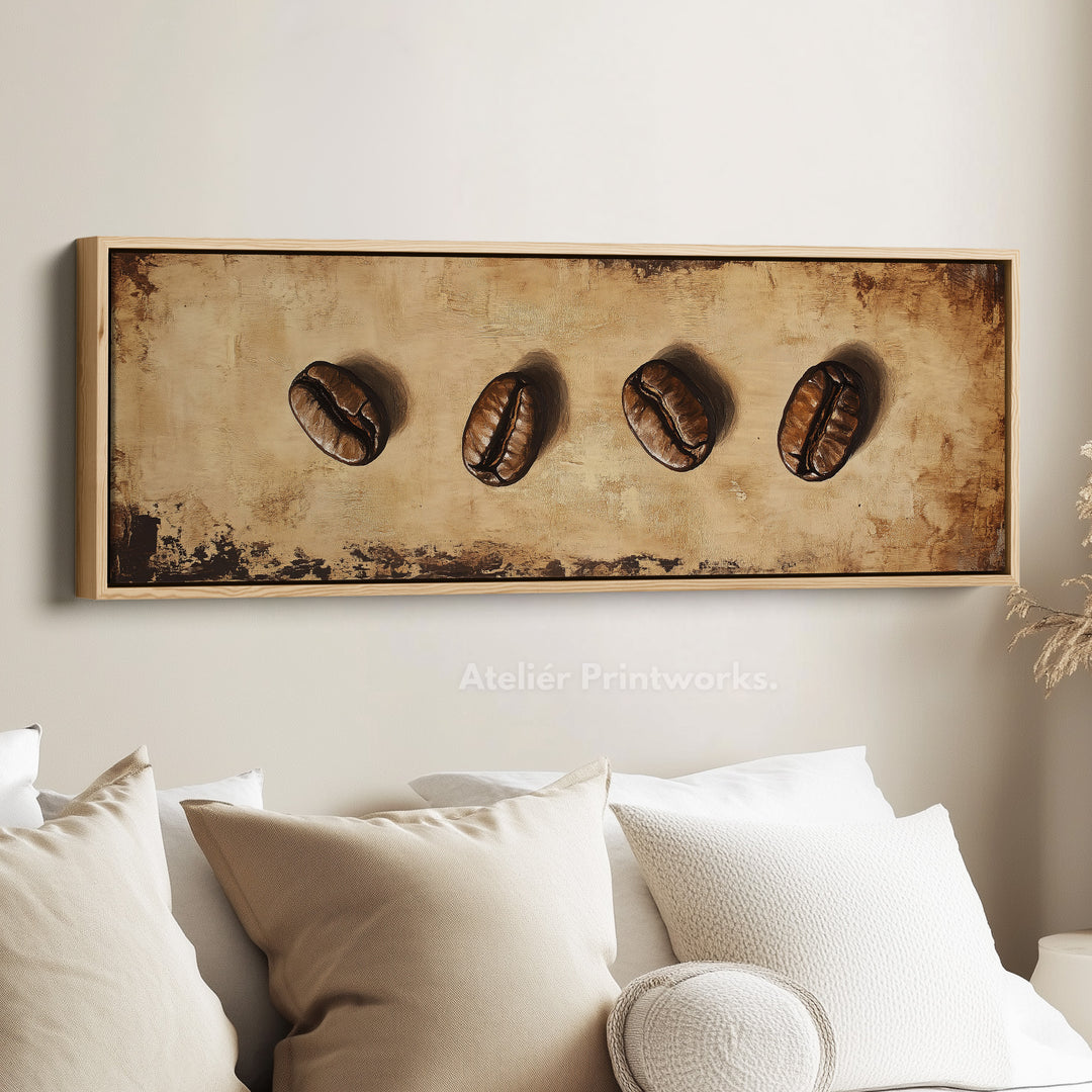 Narrow Coffee Shop Wall Art Long Panoramic Wall Decor