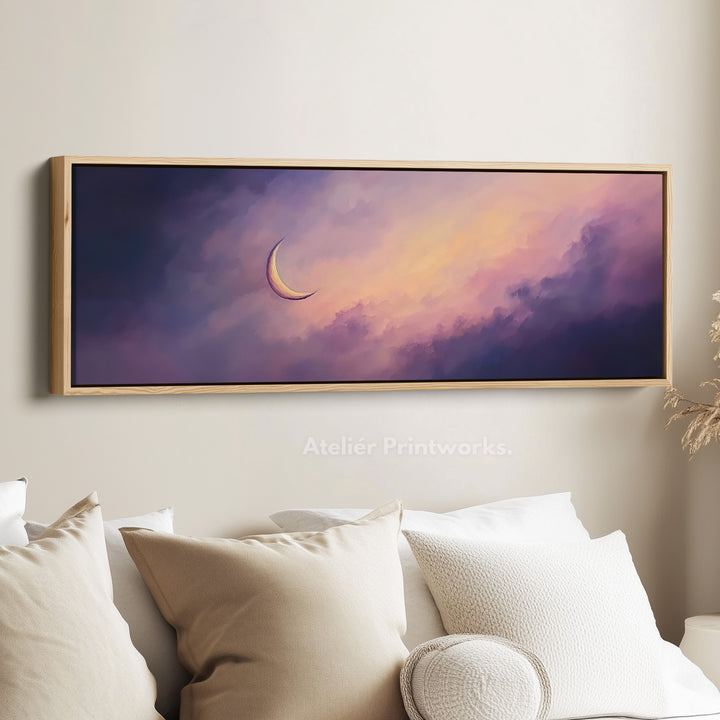 Halve Maan Horizontale Wanddecoratie Lang Smal