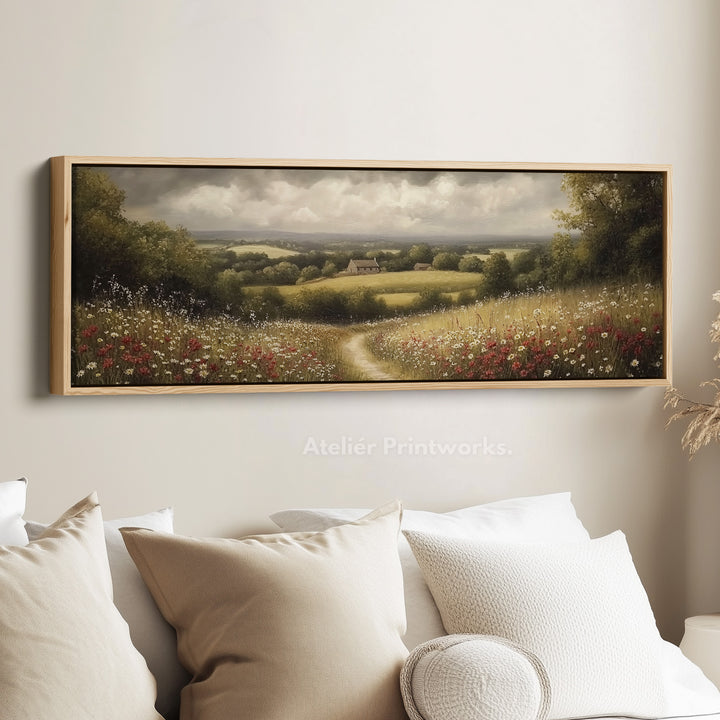 Living Room Horizontal Wall Art Vintage Countryside