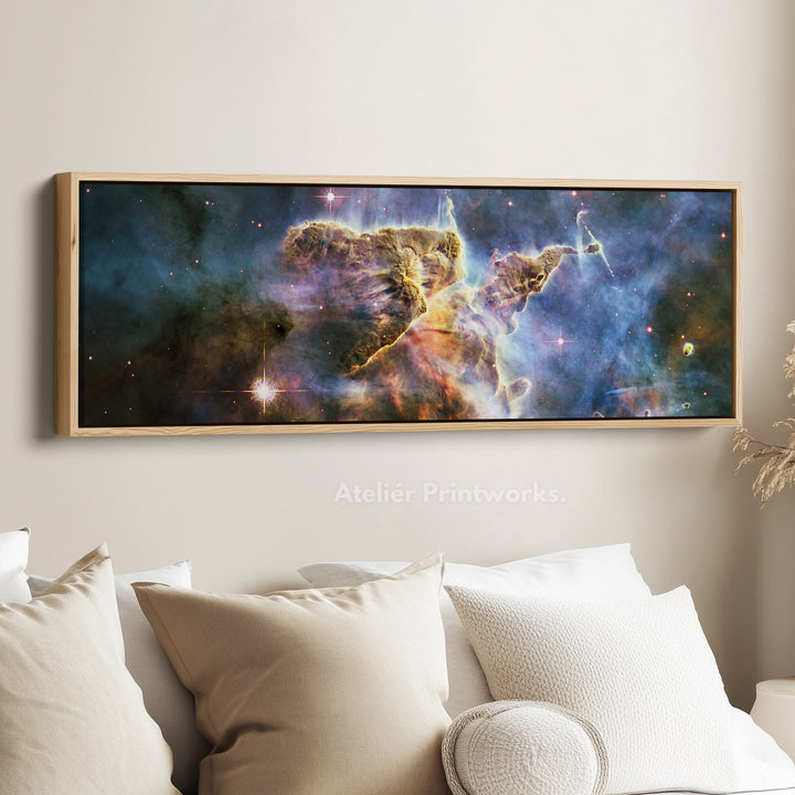 Hubble Nebula Space Photograph Large Framed Narrow Wall Art