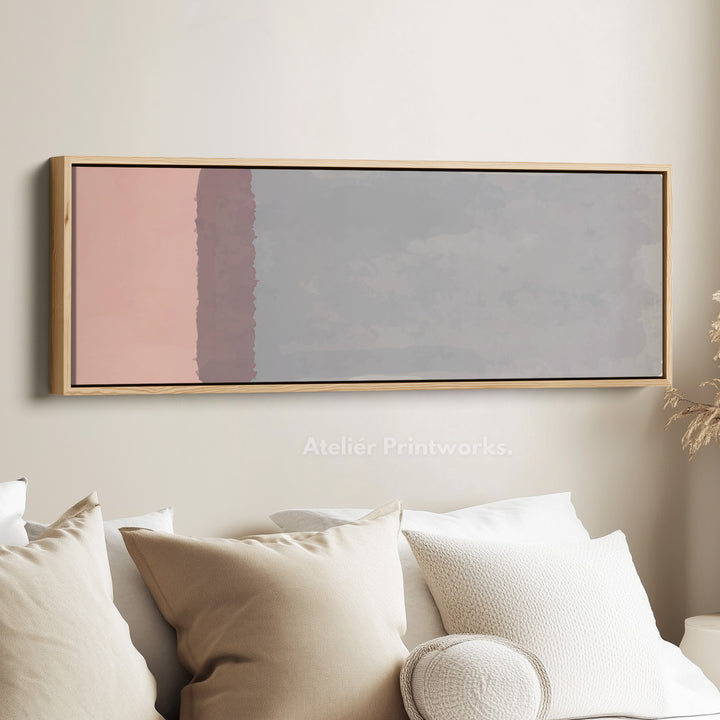 Wide Wall Art Soft Grey And Mauve Neutral For Bedroom Or Living Room