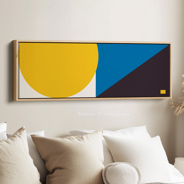 Horizontal Wall Art Orange Bold Modern Graphic Long Canvas