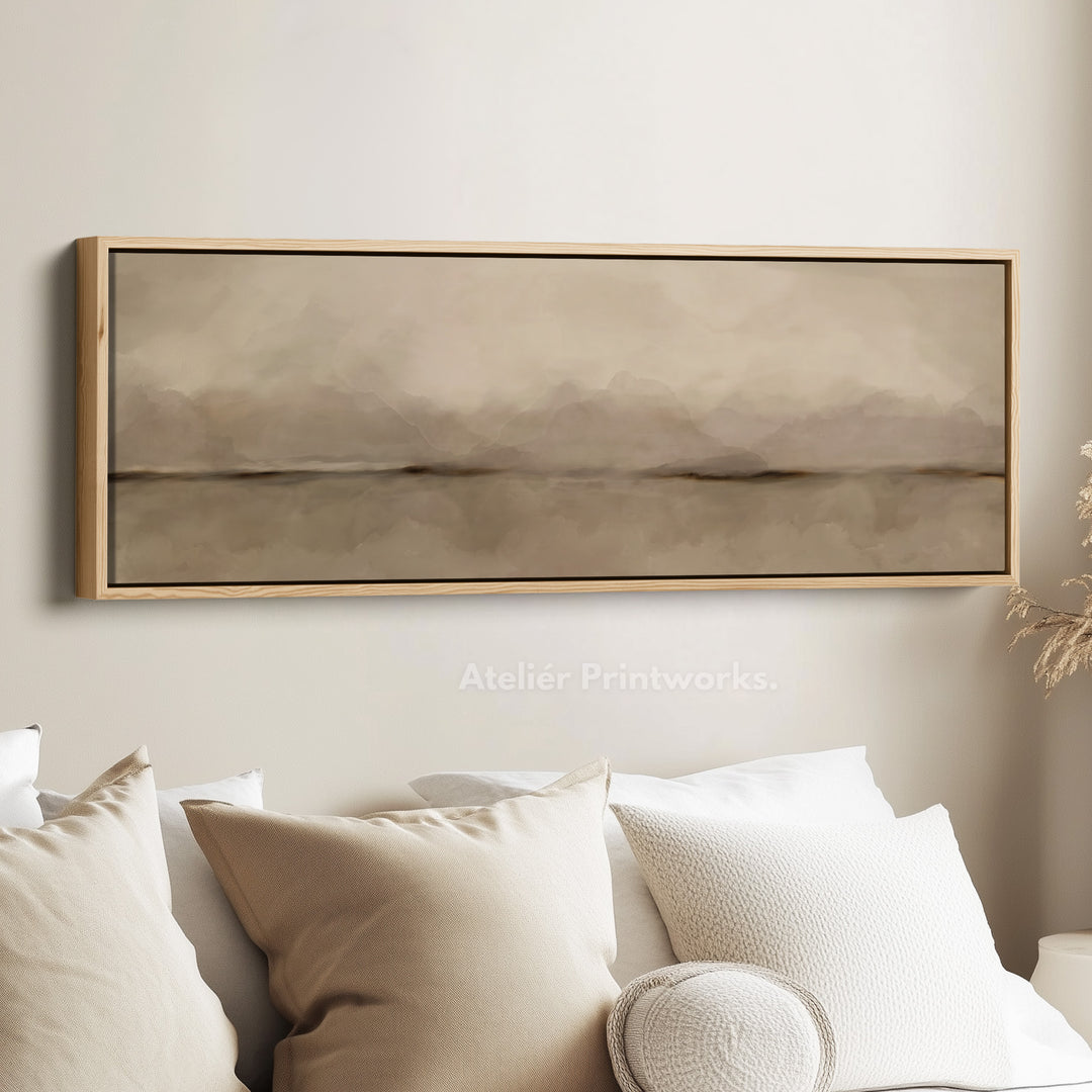 Panoramic Wall Art Neutral Landscape Inspired For Living Room