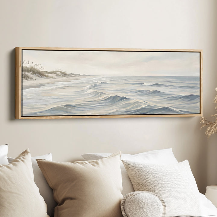 Coastal Dunes And Waves Large Wall Art Panoramic Canvas Hallway