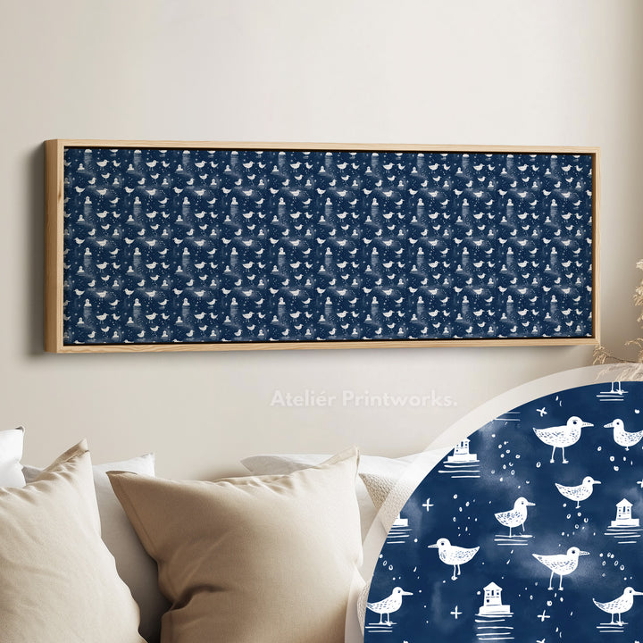 Meeuwen & Vuurtorens Lange Smalle Panoramische Muurdecoratie