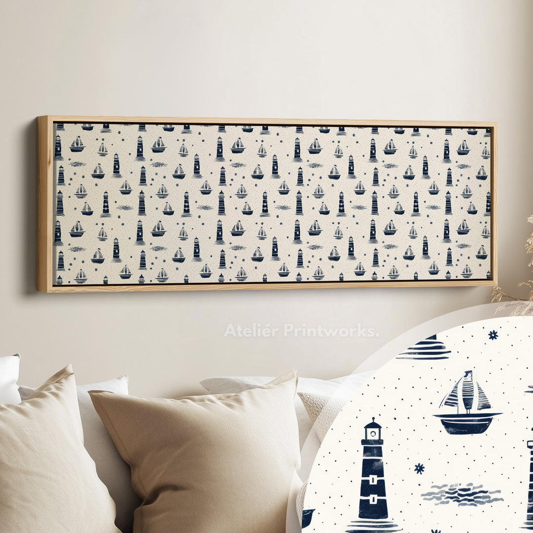 Boten & Vuurtorens Lange Smalle Panoramische Muurdecoratie