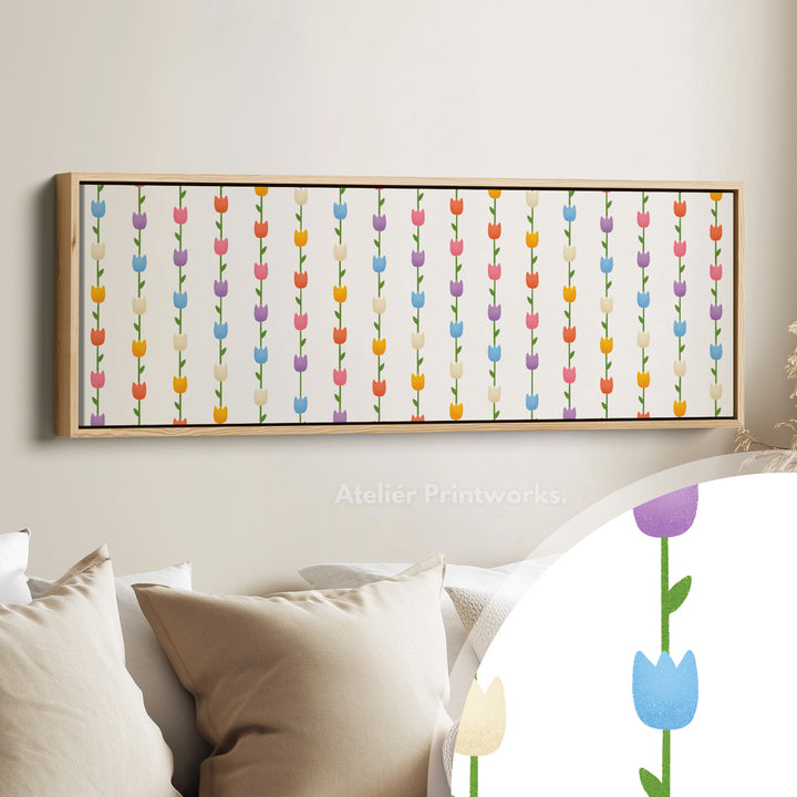Horizontal Wall Art Colorful Tulips
