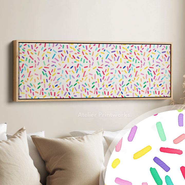 Colorful Sprinkles Kids Long Horizontal Wall Art
