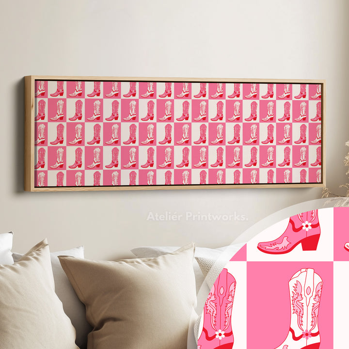 Cowgirl laarzen lange smalle wanddecoratie