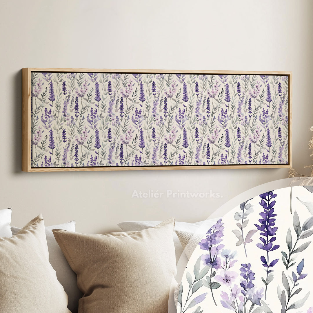 Panoramische Lange Smalle Muurdecoratie Lavendel