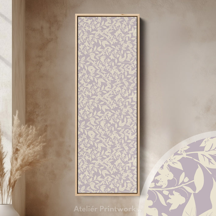 Botanical Beige & Purple Floral Framed Floral Wall Art