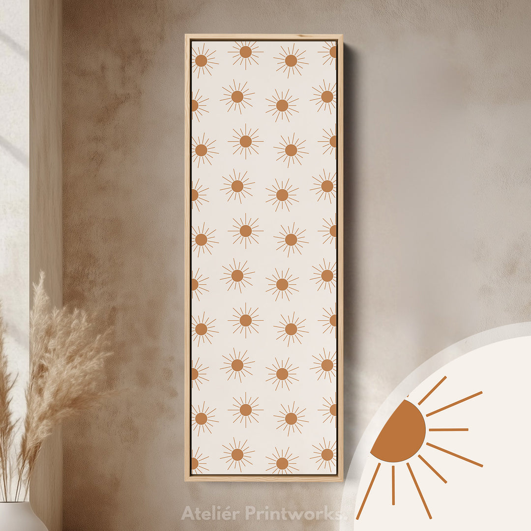 Art mural vertical long Boho Soleil Art mural