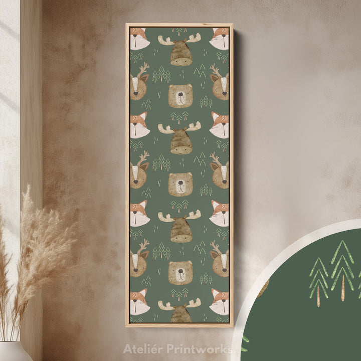 Décoration murale verticale pour chambre d'enfants Animaux de la forêt