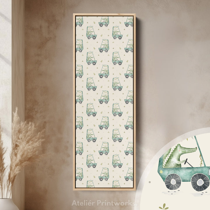 Kids Room Crocodile Long Narrow Vertical Wall Art