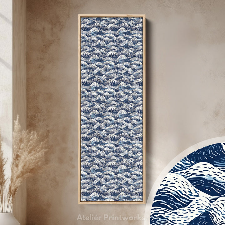 Vertical Wall Art Japandi Wave Tall Wall Decor