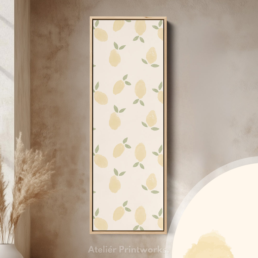 Long Narrow Kitchen Lemon Wall Art Vertical