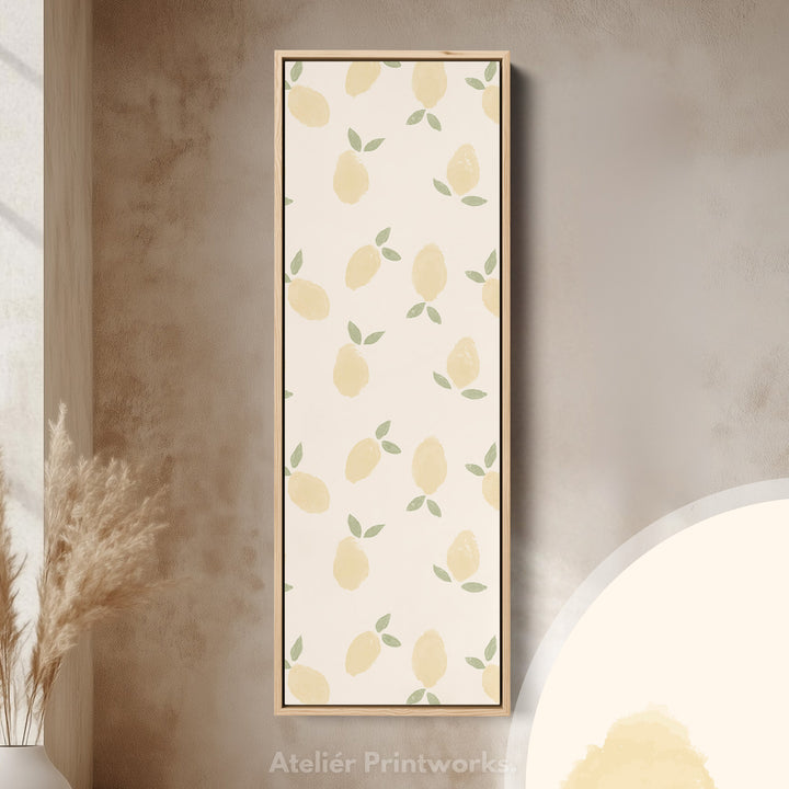 Long Narrow Kitchen Lemon Wall Art Vertical
