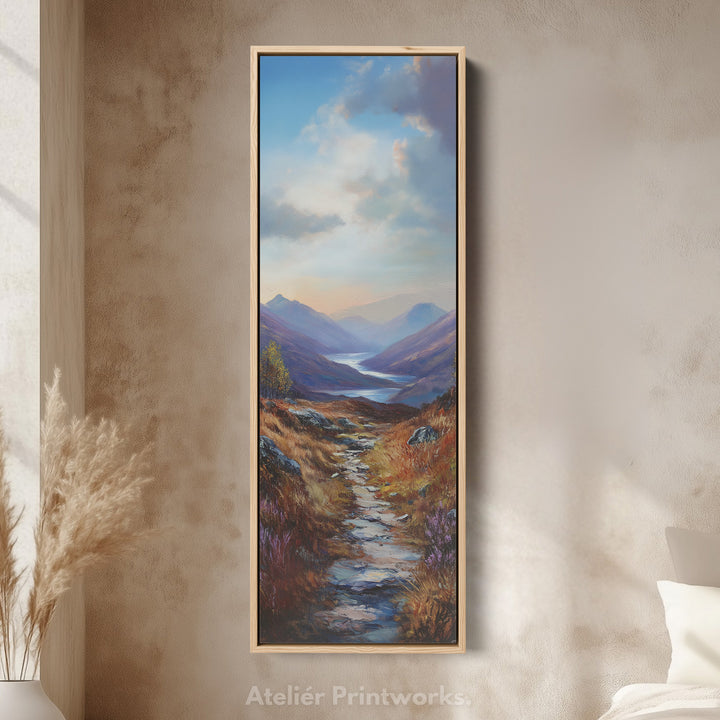 Bergschilderij Hoog Smal Verticaal Kunstwerk