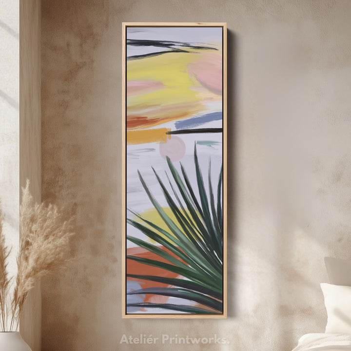 Vertical Wall Art Abstract Sunset
