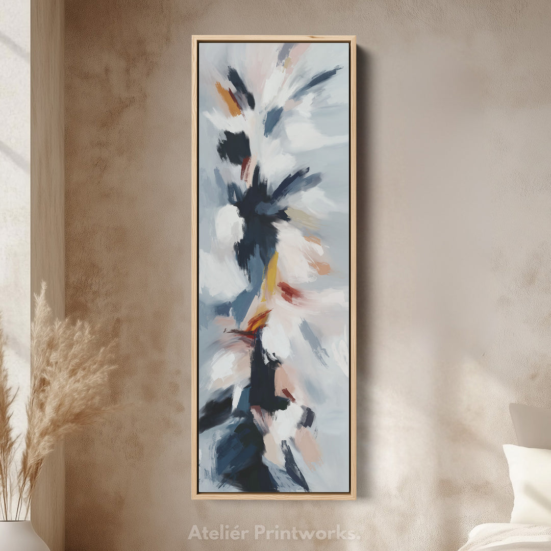 Large Narrow Canvas Abstract Floral Vertical Wall Art