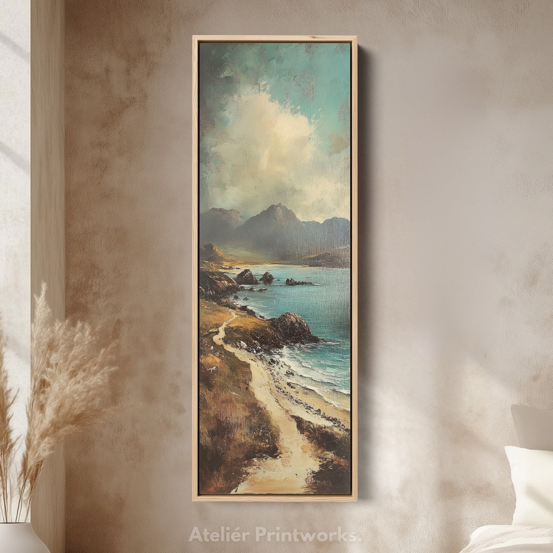 Large Canvas Wall Decor Coastal Tall Narrow Vertical Wall Art