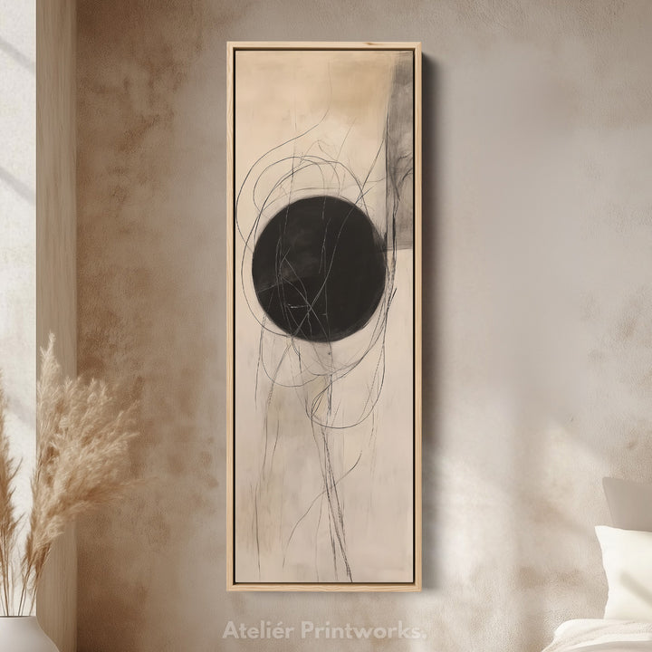 Minimalist Abstract Vertical Thin Large Wall Art Canvas