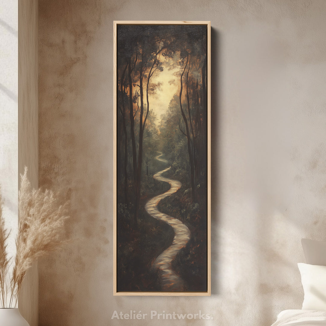Forest Path Large Vertical Canvas Wall Decor