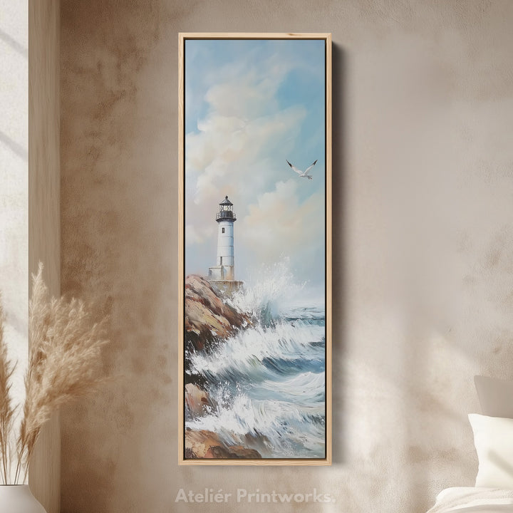 Long Vertical Wall Art - Lighthouse Big Large Picture Decor