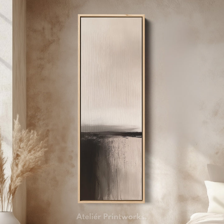 Long Narrow Vertical Wall Art Minimalist Abstract Gray