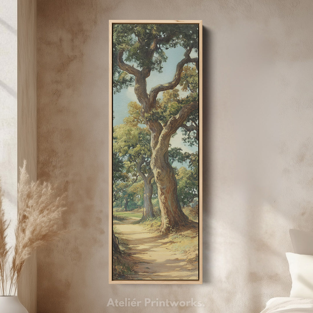 Art mural sur toile étroite encadrée Woodland pour salon