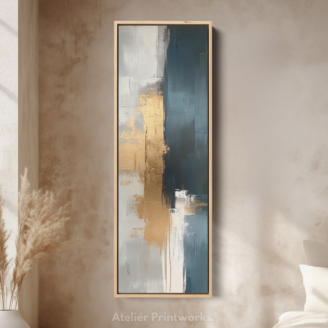Tall Skinny Gold Abstract Wall Decor