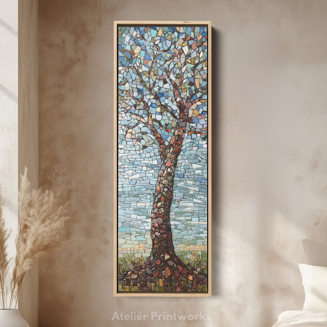 Vertical Bedroom Mosaic Tree Wall Art Long & Narrow