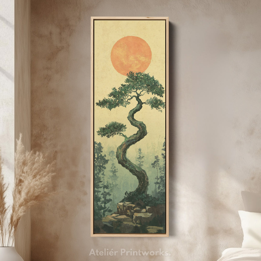 Vertical Wall Art Bonsai Tree
