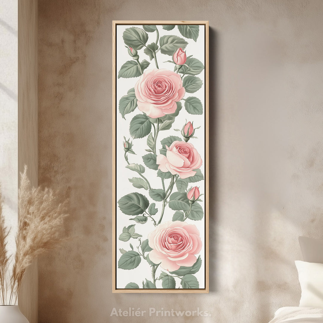 Jaren 40 Bloemen Behang Rode Rozen, image size:1080x1080