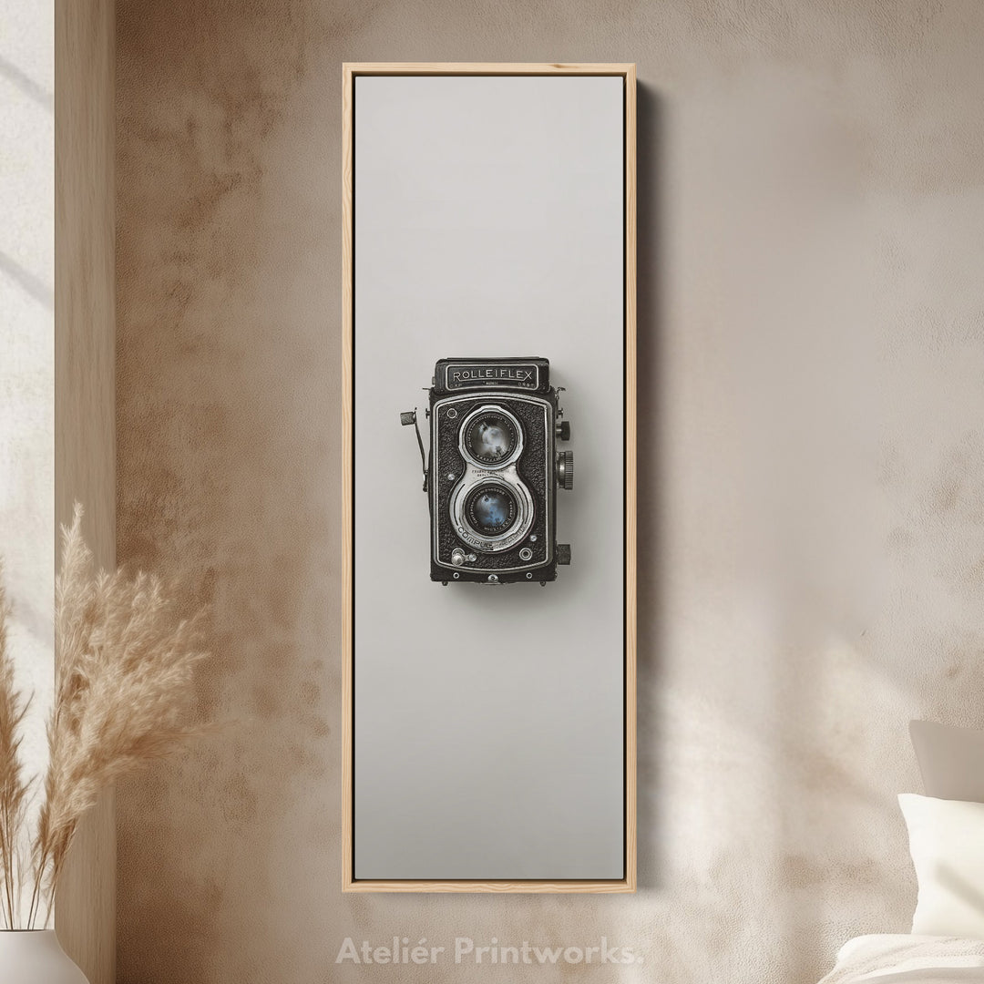 Minimalist Photography Rollieflex Framed Vertical Wall Art