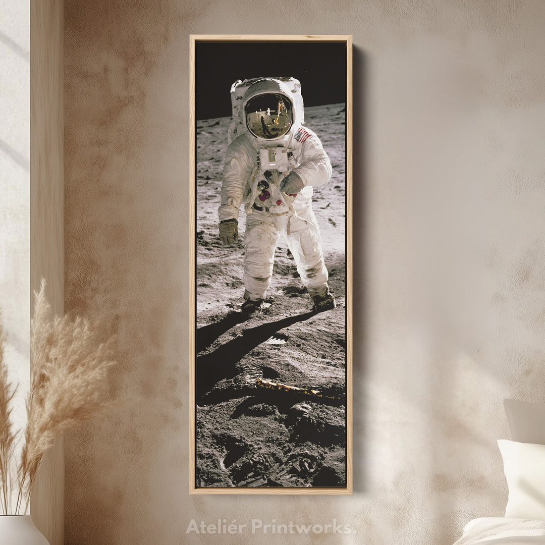 Long Vertical Wall Art Moon Walk Astronaut
