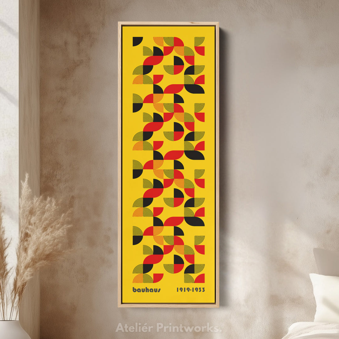 Long Vertical Mid Century Bauhaus Wall Art