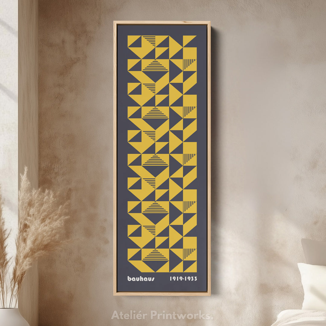 Vertical Dark Blue Decor Bauhaus Mid Century