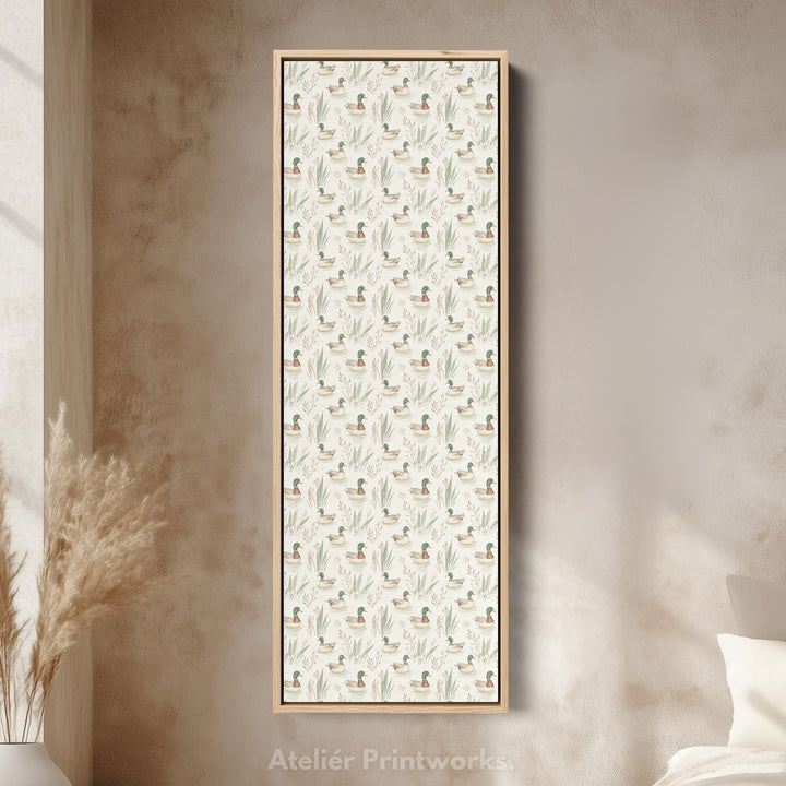 Vertical Wall Decor Kids Room Mallard Ducks