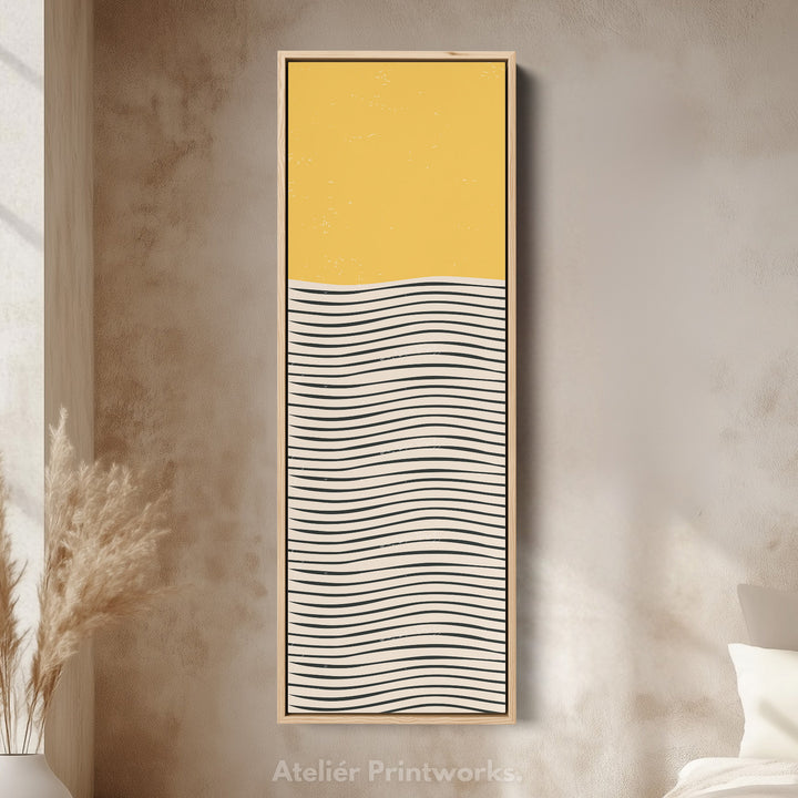 Minimalist Brush Dots Vertical Framed Canvas Wall Art for Bedroom or Office