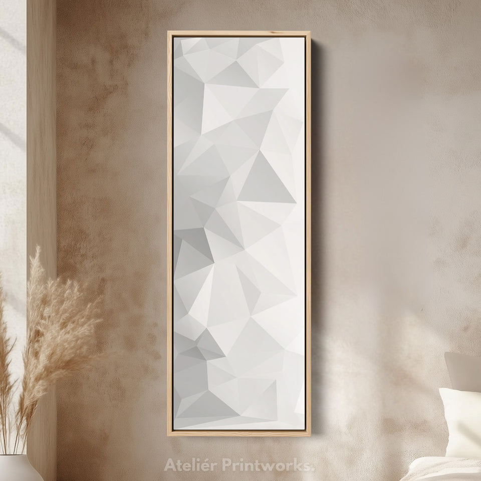 Abstract Black Stripes Vertical Framed Canvas Wall Art for Bedroom or Entryway