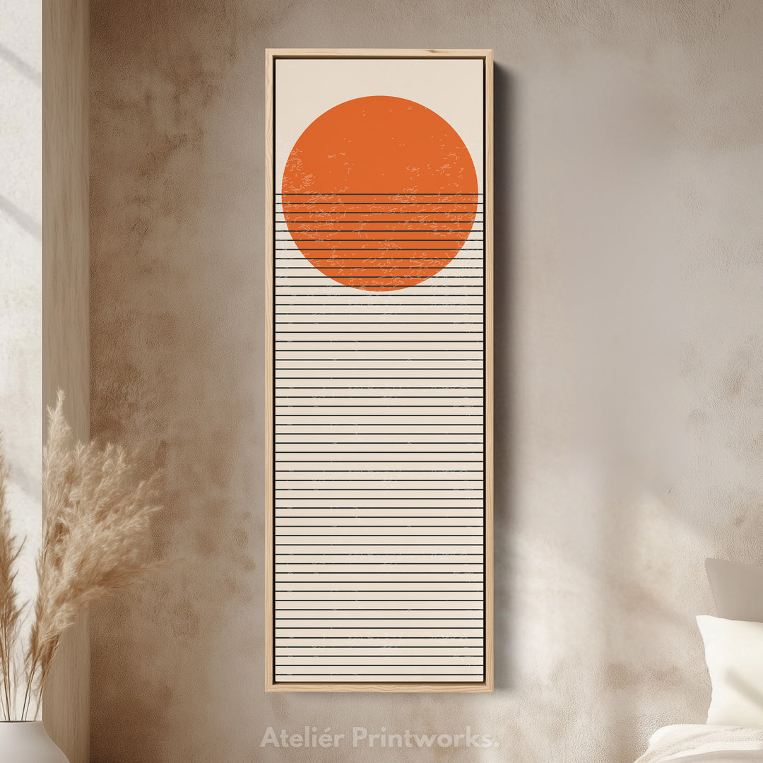 Geometric Grey Faceted Vertical Framed Canvas Wall Art for Office or Living Room