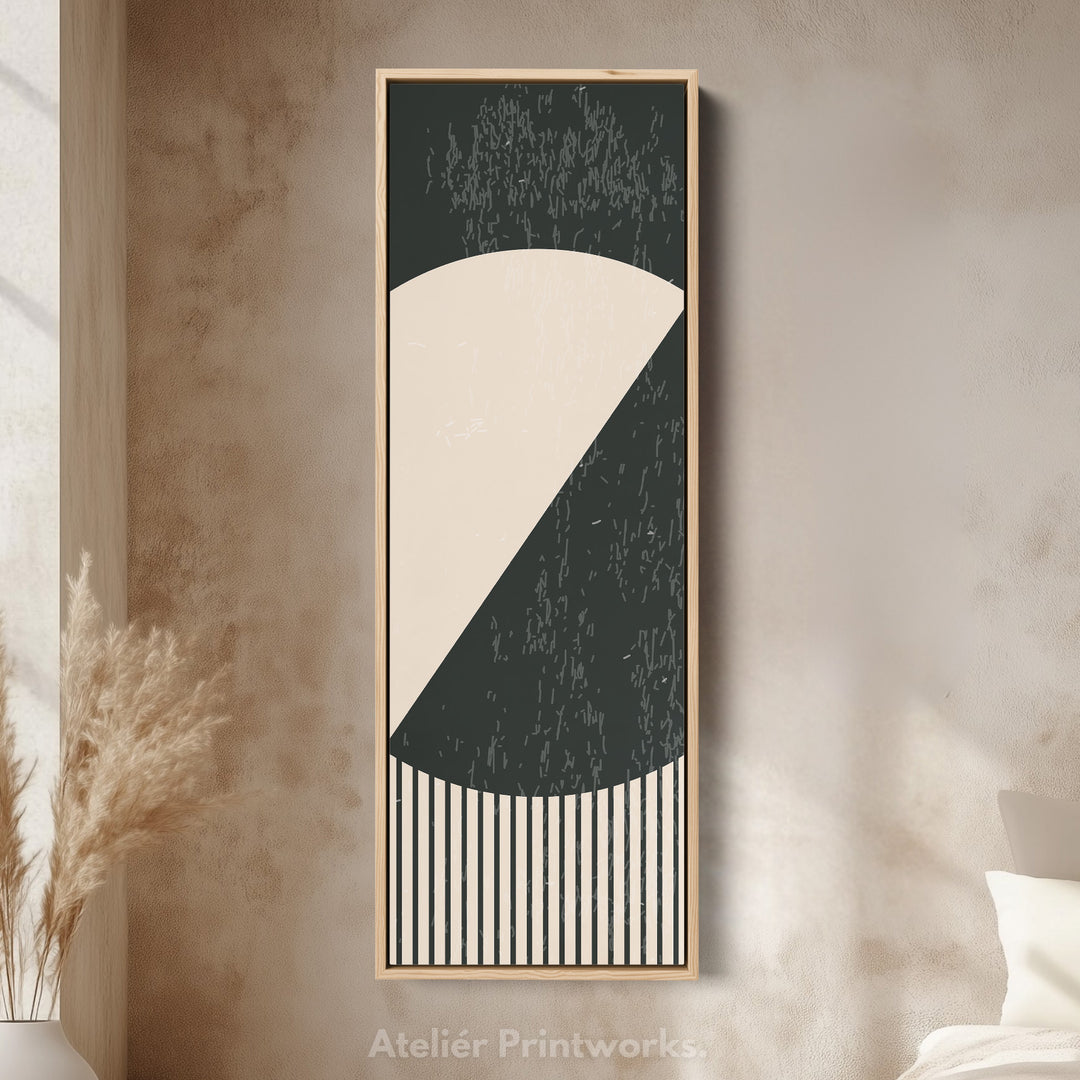 Art mural sur toile encadrée verticale Soleil Pop Art rétro pour chambre ou salon