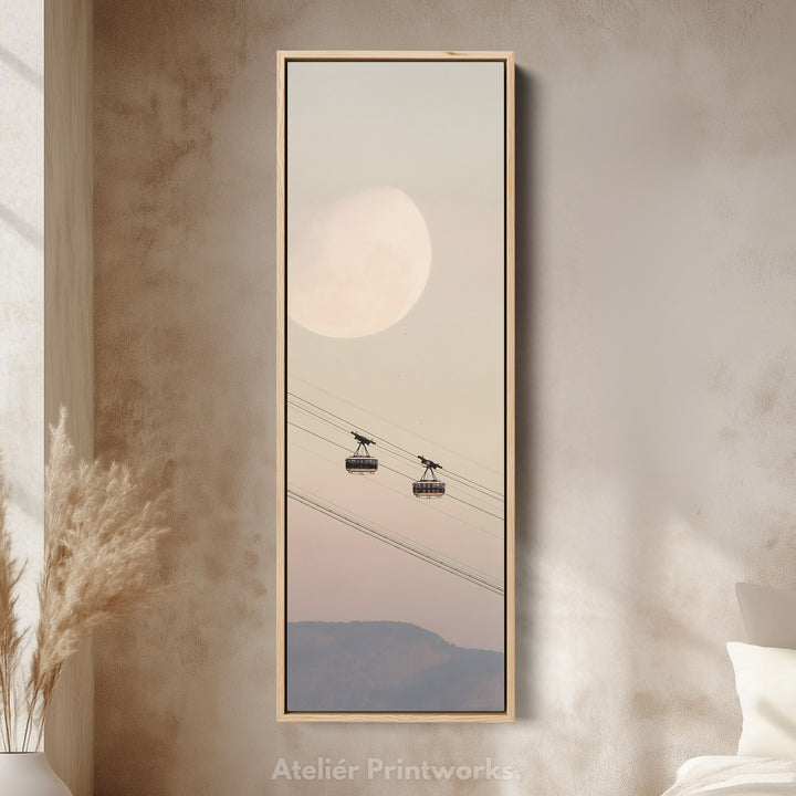 Tall Canvas Wall Art Cable Cars Long Vertical Canvas For Hallway