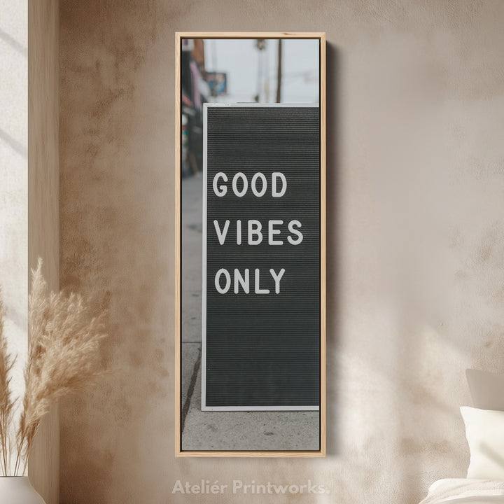 Vertical Wall Art Typography Black And White Skinny Wall Art For Office