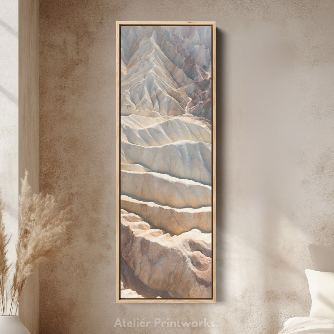 Tall Wall Art Beige Desert Ridge Vertical Canvas For Living Room
